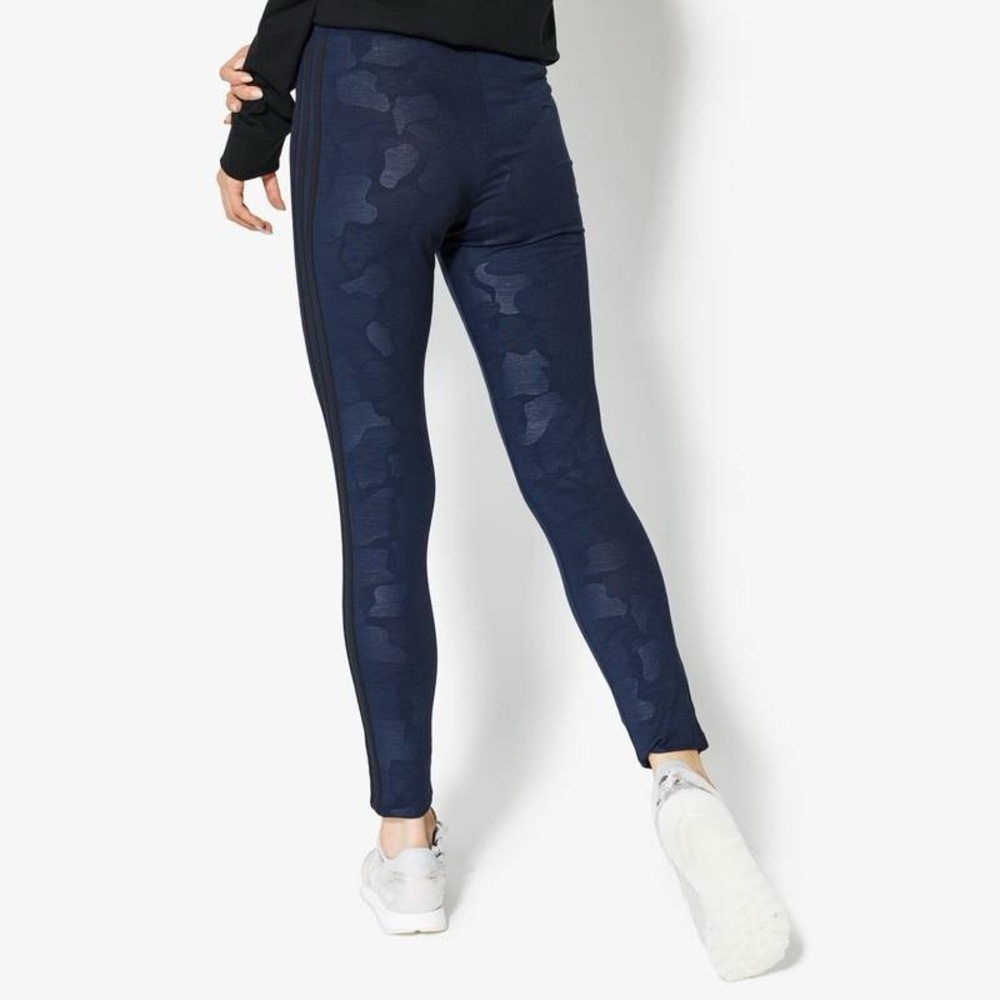 Adidas Dark Blue Camo Leggings - New - Size M